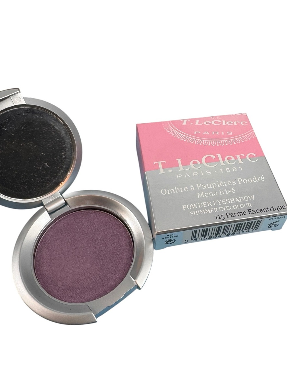 New T. LeClerc powder eyeshadow  shimmer 115 Parme Excentique purple 27 gm